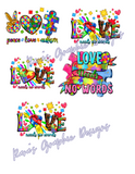 Autism Awareness Templates, Letters And Numbers