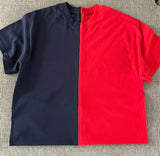 “No Text” Split Color Shirts
