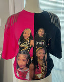 “No Text” Split Color Shirts