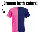 “No Text” Split Color Shirts