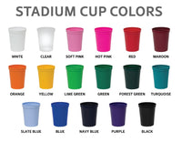 Full Color Custom Plastic Cups Stadium Cups (1 Dozen)
