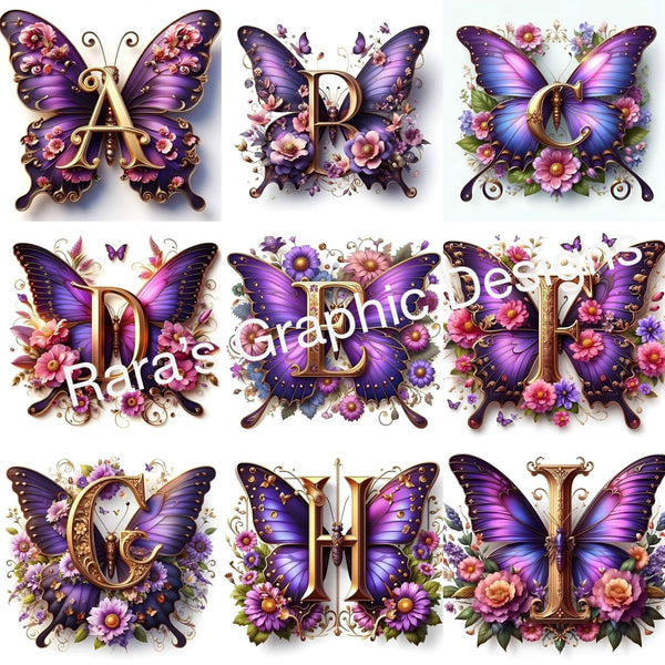 Butterfly Letter Digital Download