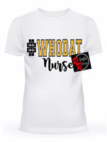 Stethoscope Nurse “Who Dat” Glitter Shirt