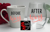 Before Work / After Work Glass & Mug Set