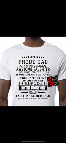 Fathers Day ( Proud Dad Personalized Shirt)