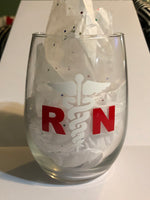 Registered Nurse Stemless Wine Glass