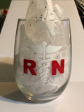 Registered Nurse Stemless Wine Glass